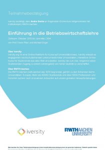 Einführung in die Betriebswirtschaftslehre